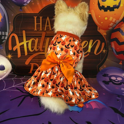 Halloween Pumpkin Dog Dress: Funny Costume Apparel for Chihuahua Yorkie and Small Dogs Pet Supplies - Annie Paw WearcostumesAnniePaw Wear