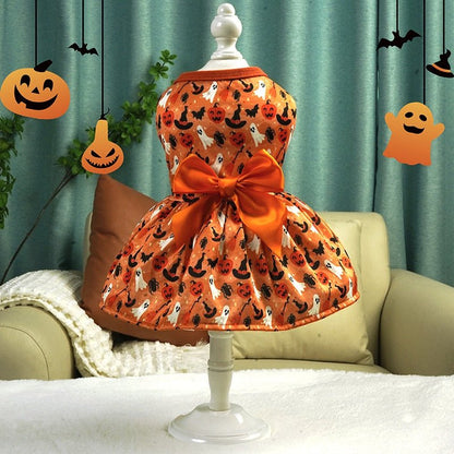 Halloween Pumpkin Dog Dress: Funny Costume Apparel for Chihuahua Yorkie and Small Dogs Pet Supplies - Annie Paw WearcostumesAnniePaw Wear