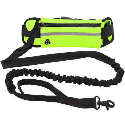 Hands Free Dog Leash for Running Walking Reflective Leash with Waist Bag Retractable Elastic Belt Dog Traction Rope - Annie Paw WearCollar & LeashAnniePaw Wear