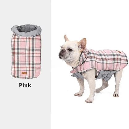 Highland Hound Dual Elegance: Plaid & Solid Turtleneck - Annie Paw WearWinter OutwearAnniePaw Wear