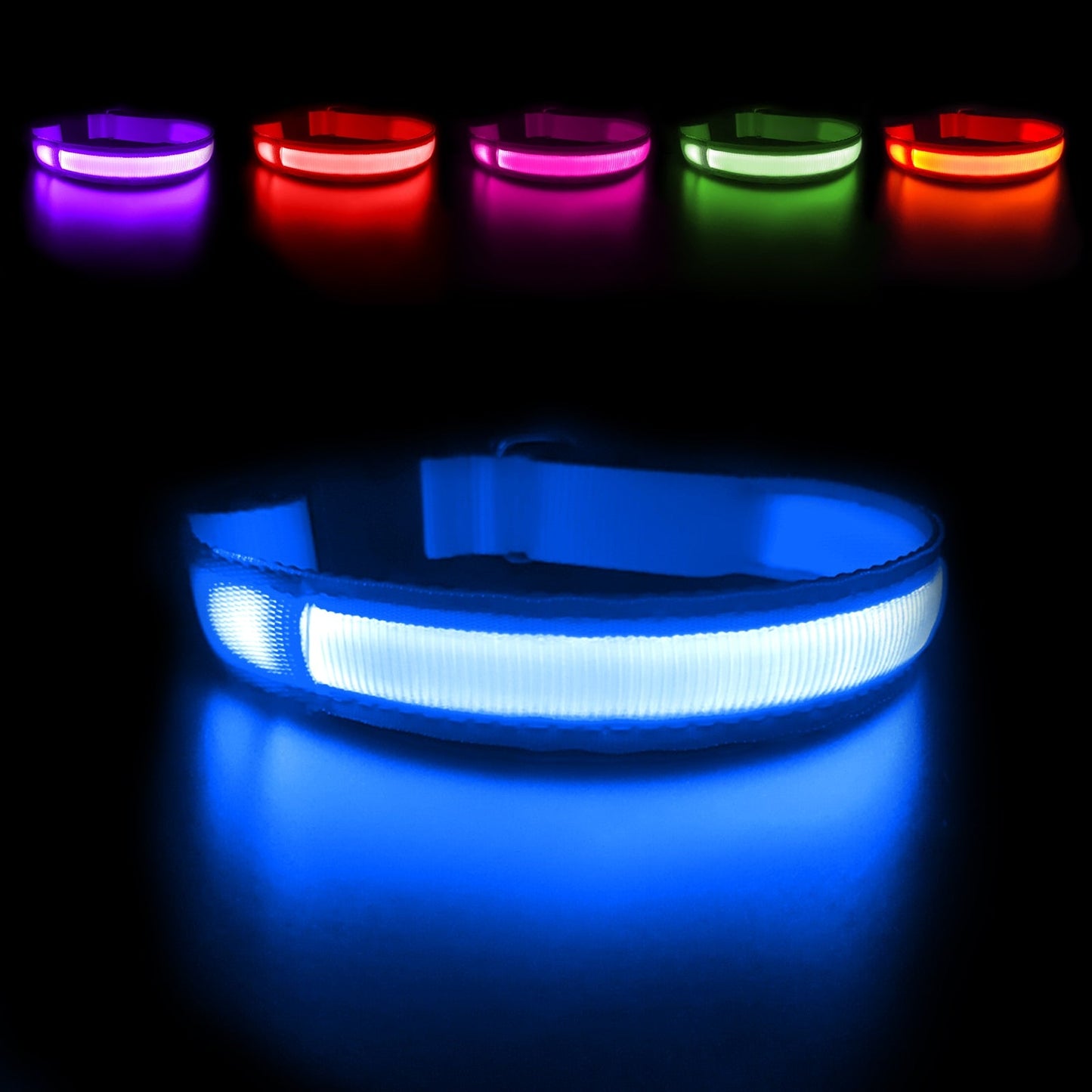 LED Luminous Waterproof Safety Night light Glow Necklace Dog Collar - Annie Paw WearCollar & LeashAnniePaw Wear