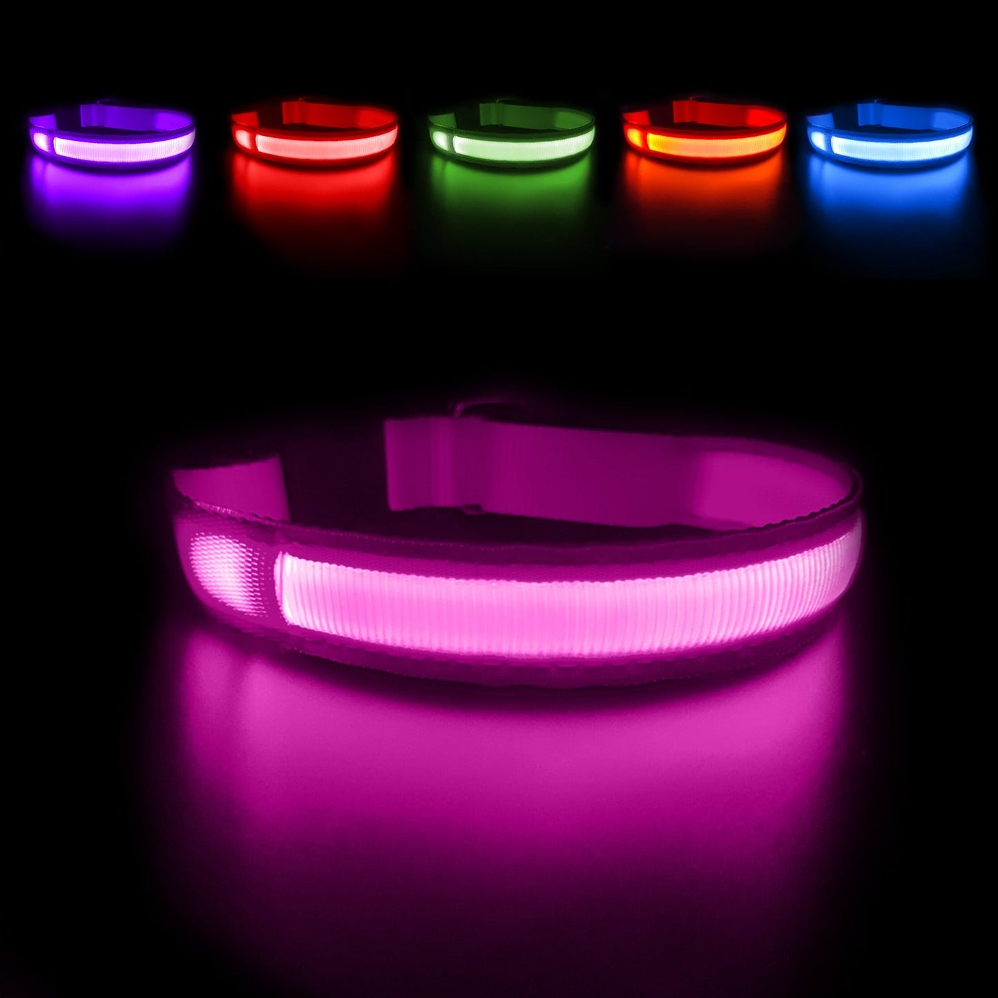 LED Luminous Waterproof Safety Night light Glow Necklace Dog Collar - Annie Paw WearCollar & LeashAnniePaw Wear