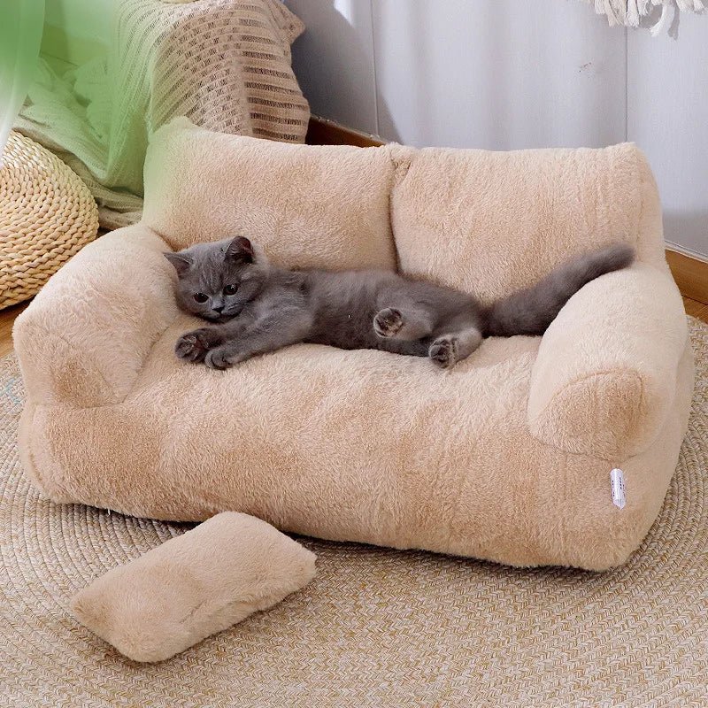 Luxury Cat Bed Super Soft Warm Sofa for Small Dogs Detachable Washable Non-slip Kitten Puppy Sleeping House Pet Supplies - Annie Paw WearDog Bags/Beds/MatsAnnie Paw Wear