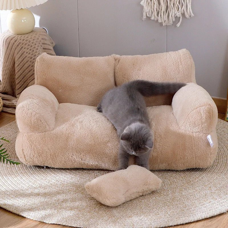 Luxury Cat Bed Super Soft Warm Sofa for Small Dogs Detachable Washable Non-slip Kitten Puppy Sleeping House Pet Supplies - Annie Paw WearDog Bags/Beds/MatsAnnie Paw Wear