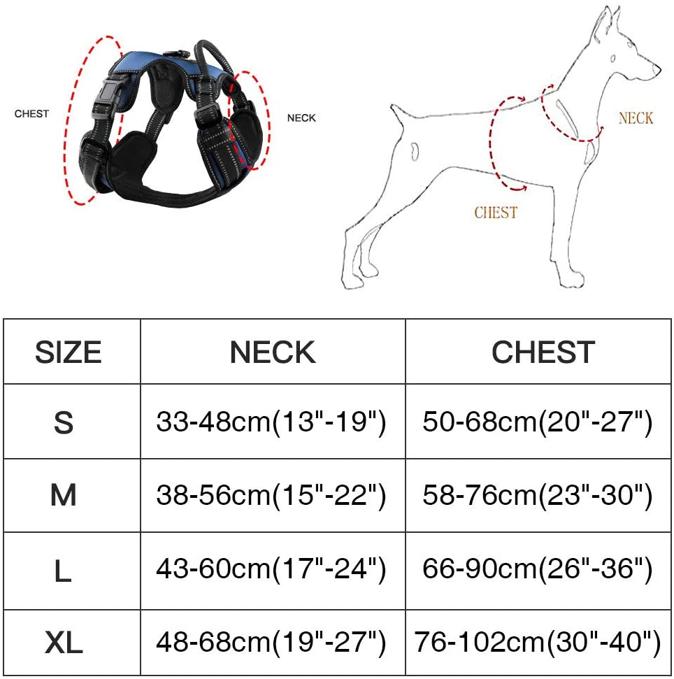 No Pull Dog Harness: Breathable Reflective for Outdoor Training Small to Large Dogs - Annie Paw WearCollar & LeashAnniePaw Wear