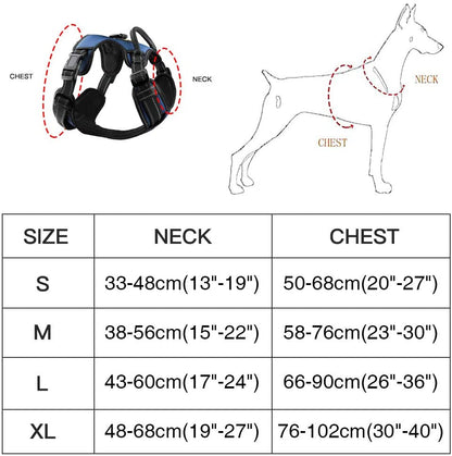 No Pull Dog Harness: Breathable Reflective for Outdoor Training Small to Large Dogs - Annie Paw WearCollar & LeashAnniePaw Wear