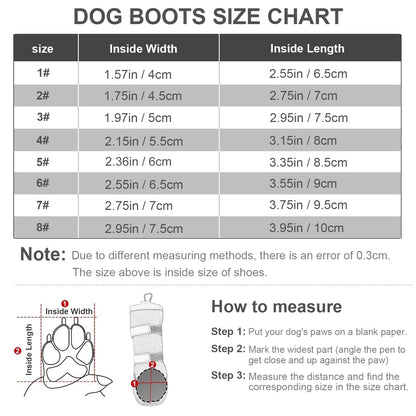 Nonslip Outdoor High Boots For Small Medium Large Dog Winter Dog Snow Boots Waterproof Reflective Paw Protector Pet Snow Booties - Annie Paw WearOutdoor AccessaryAnnie Paw Wear