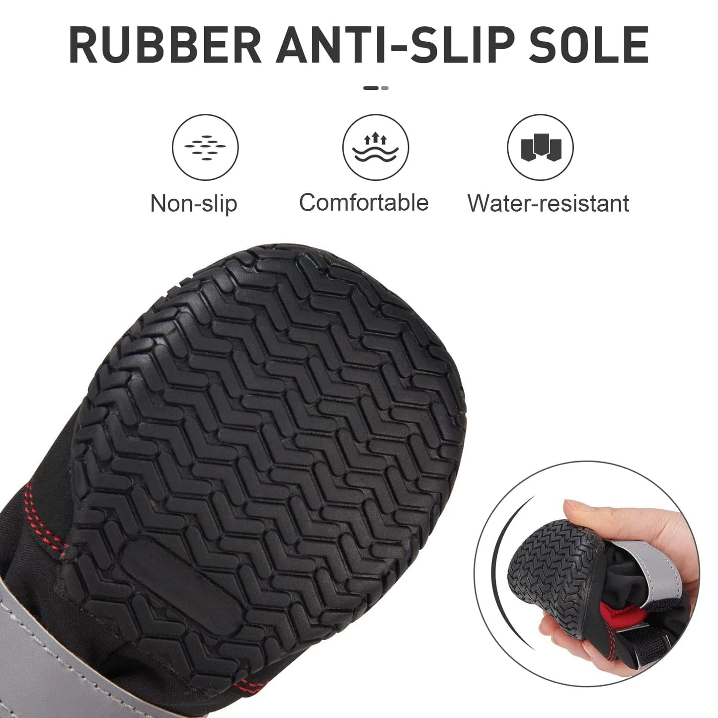 Nonslip Outdoor High Boots For Small Medium Large Dog Winter Dog Snow Boots Waterproof Reflective Paw Protector Pet Snow Booties - Annie Paw WearOutdoor AccessaryAnnie Paw Wear