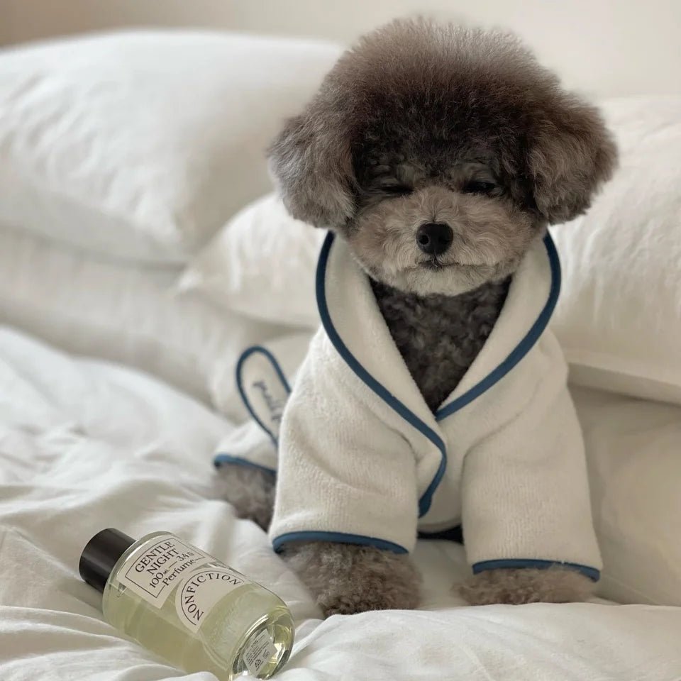 Pet Bathrob Dog Pajamas Sleeping Clothes Soft Pet Bath Drying Towel Dog Robe Warm Pajamas for Puppy Dogs Shower Clothes - Annie Paw WearHome Dog WearAnnie Paw Wear