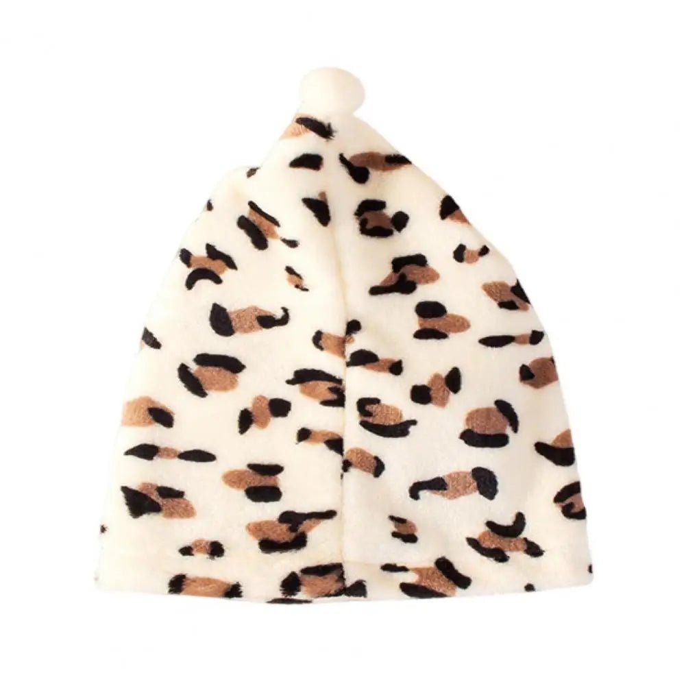 Anniepaw Pet Hat Leopard Pattern Winter Neck And Ear Warmer Adjustable Winter Dog Hat Soft Comfortable Neck Ear Protector Pet Supplies AnniePaw Wear