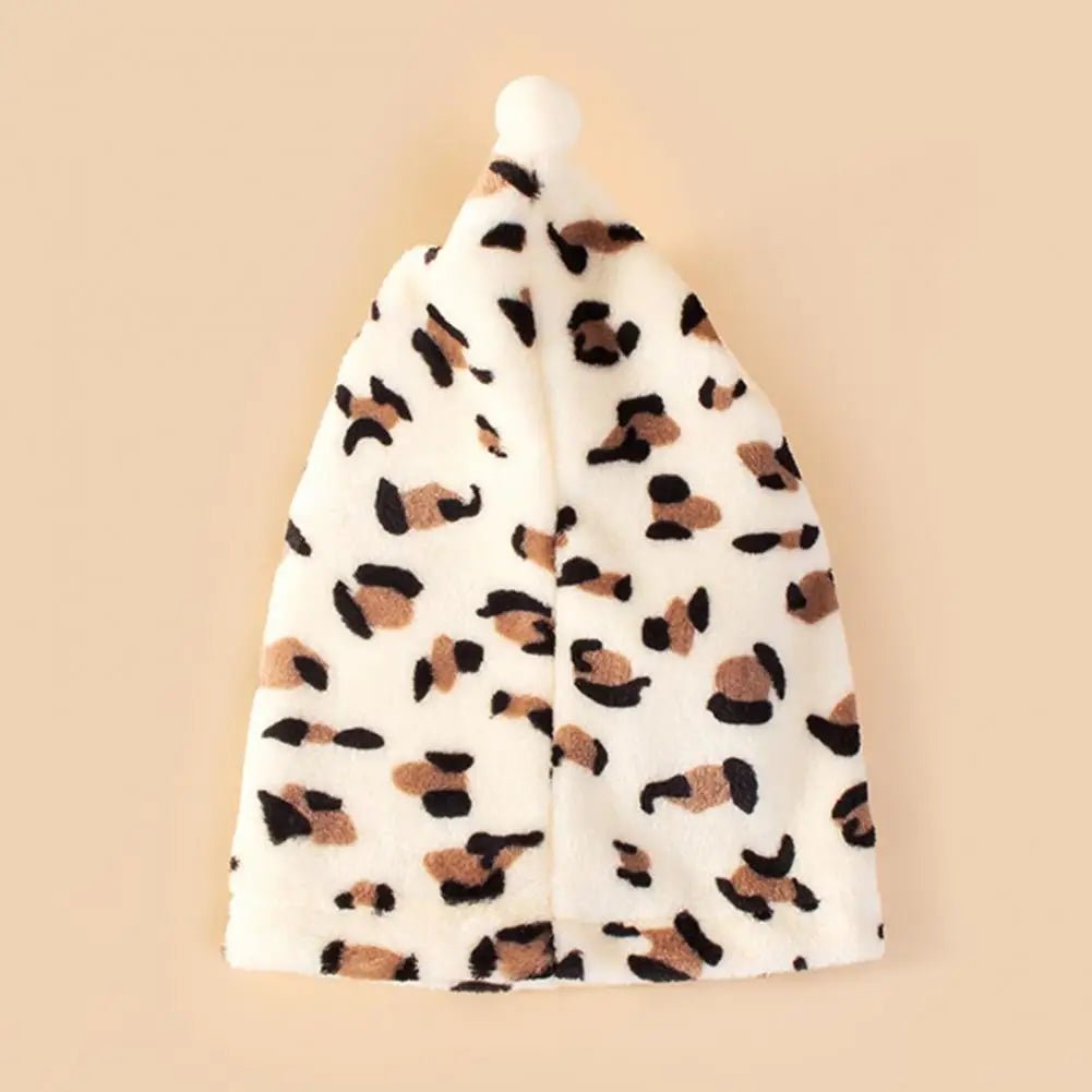 Anniepaw Pet Hat Leopard Pattern Winter Neck And Ear Warmer Adjustable Winter Dog Hat Soft Comfortable Neck Ear Protector Pet Supplies AnniePaw Wear