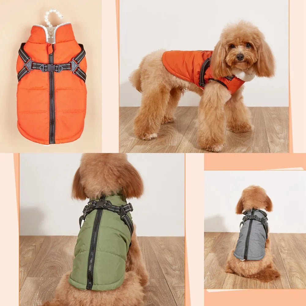 Anniepaw Polar Pup Panache Reflective Padded Harness Coat