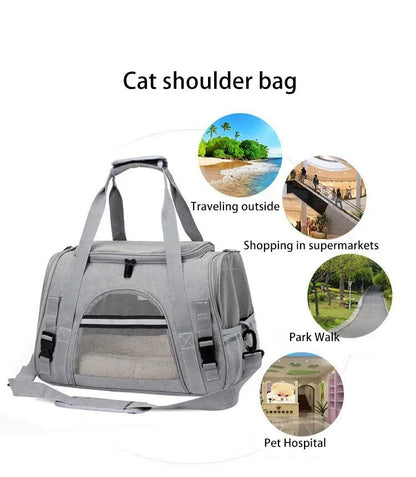 Anniepaw Portable Breathable Cat Dog Carrier Bag with High-Quality Zipper