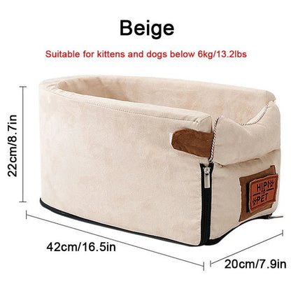 Anniepaw Portable Car Safety Dog Bed for Small Dogs Central Control