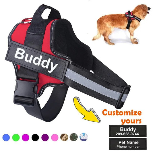 Anniepaw Reflective No-Pull Personalized Dog Harness Breathable Vest for Outdoor Activities Training for All Dog Sizes