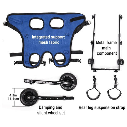 AnniePaw Rehab OS Dog Wheelchair Hind Leg Mobility Assistance for Small and Middle dogs