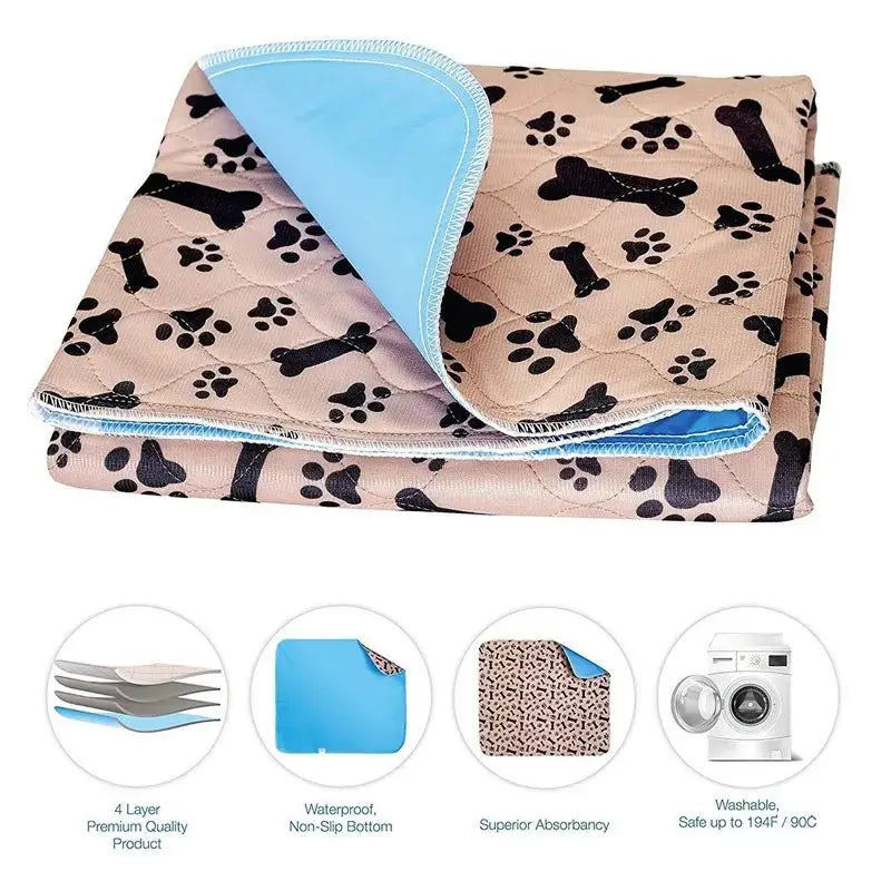 Anniepaw Reusable Fast Absorbing Dog Bed Mats Urine Pee Pad for Training Car Home AnniePaw Wear