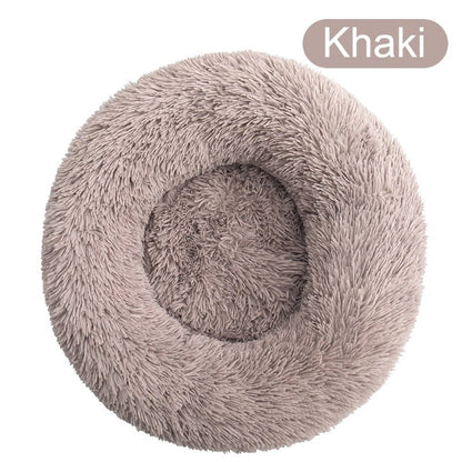 Anniepaw Round Plush Dog Bed Fluffy Sofa for Small to Large Dogs Cat Winter Warm Puppy Cushion