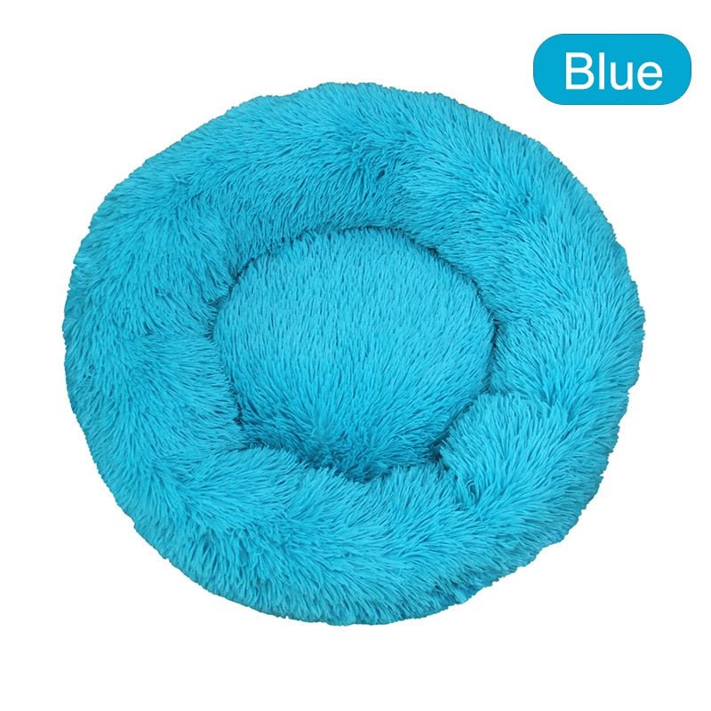 Anniepaw Round Plush Dog Bed Fluffy Sofa for Small to Large Dogs Cat Winter Warm Puppy Cushion