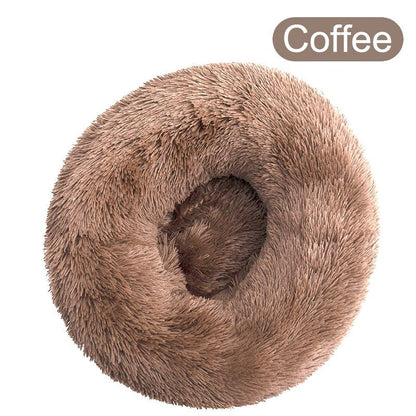 Anniepaw Round Plush Dog Bed Fluffy Sofa for Small to Large Dogs Cat Winter Warm Puppy Cushion