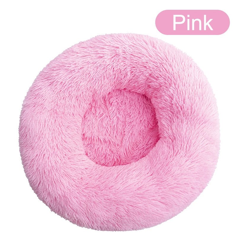 Anniepaw Round Plush Dog Bed Fluffy Sofa for Small to Large Dogs Cat Winter Warm Puppy Cushion