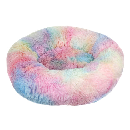 Anniepaw Round Plush Dog Bed Fluffy Sofa for Small to Large Dogs Cat Winter Warm Puppy Cushion