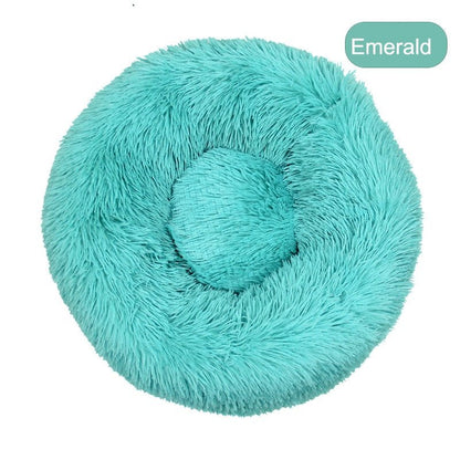 Anniepaw Round Plush Dog Bed Fluffy Sofa for Small to Large Dogs Cat Winter Warm Puppy Cushion