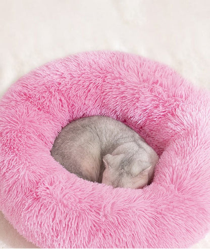 Anniepaw Round Plush Dog Bed Fluffy Sofa for Small to Large Dogs Cat Winter Warm Puppy Cushion