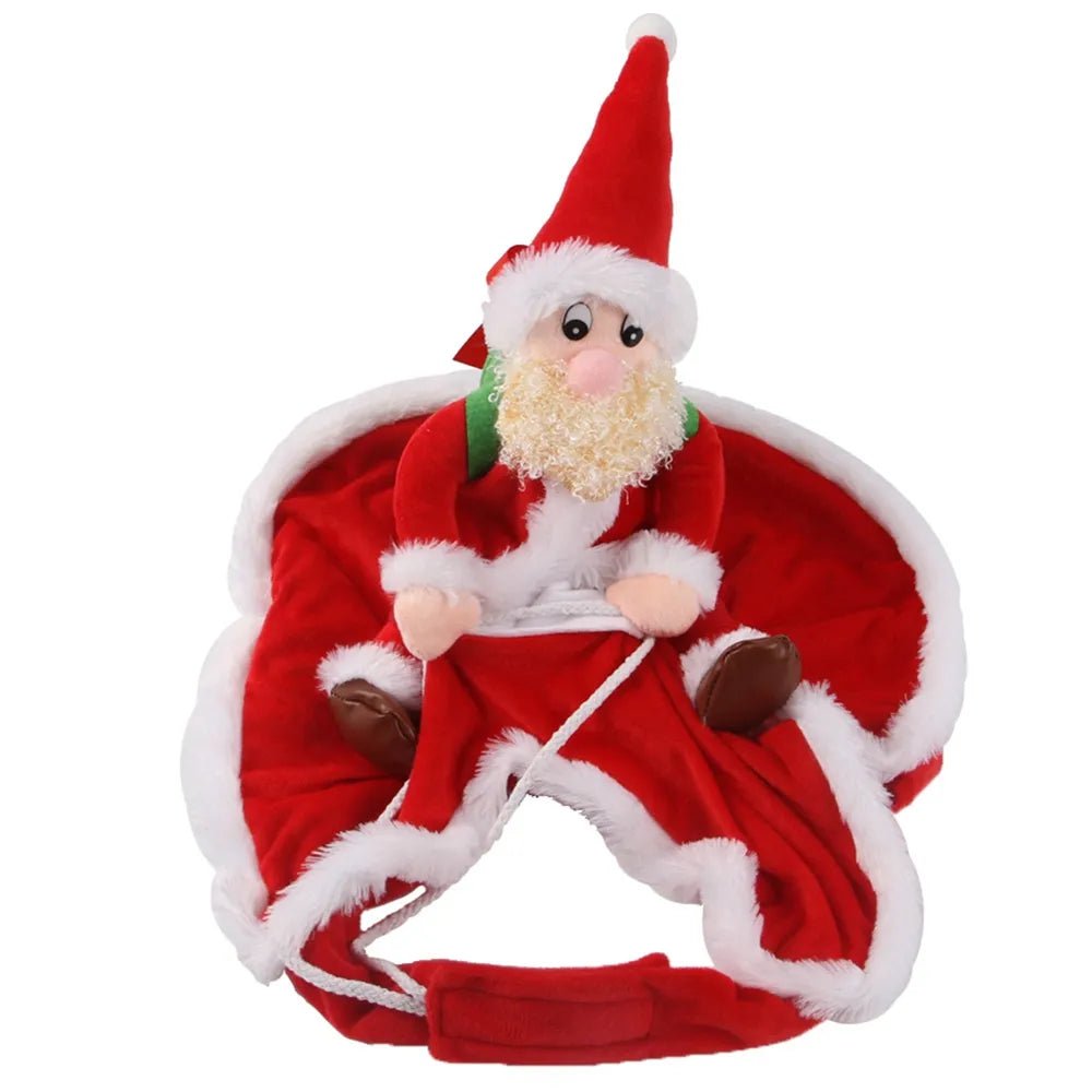 Santa Claus Riding Dog Costume: Christmas & Halloween Pet Outfit - Annie Paw WearcostumesAnniePaw Wear