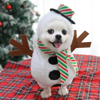 Snowman Christmas Pet Coat: Festive Dress for Small to Large Dogs - Annie Paw WearcostumesAnniePaw Wear