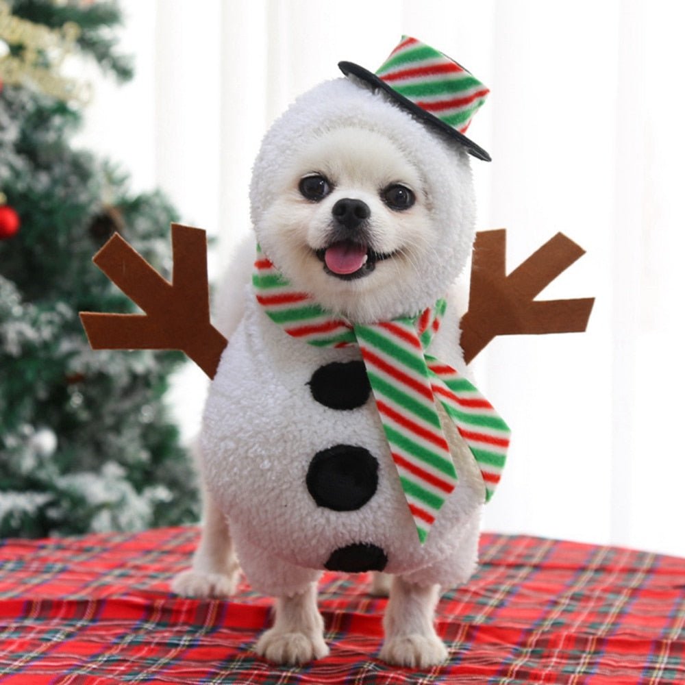 Snowman Christmas Pet Coat: Festive Dress for Small to Large Dogs - Annie Paw WearcostumesAnniePaw Wear