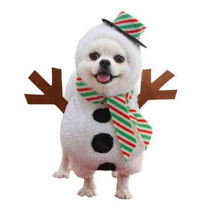 Snowman Christmas Pet Coat: Festive Dress for Small to Large Dogs - Annie Paw WearcostumesAnniePaw Wear