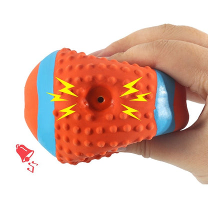 Squeaky Dog Chew Rubber Ball Toy for Small to Large Dogs Durable Interactive Training Accessory - Annie Paw WeartoyAnniePaw Wear