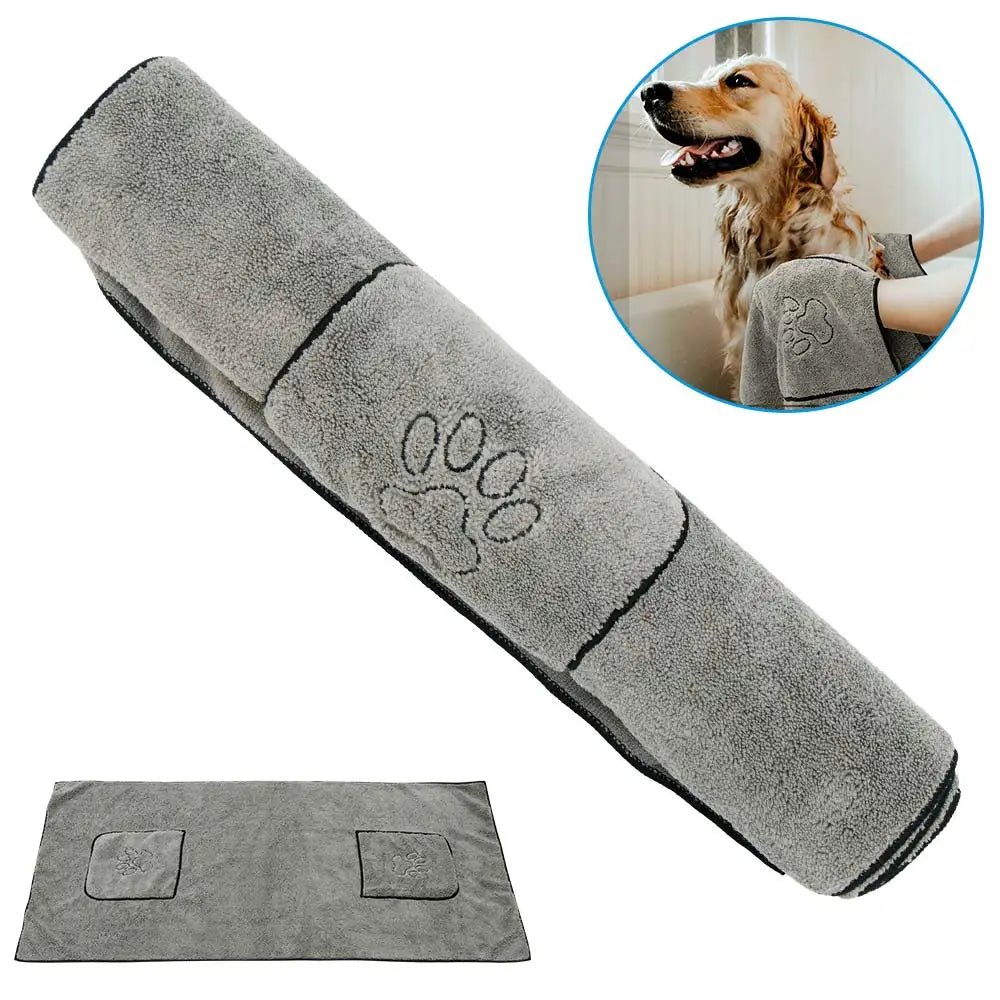 Super Absorbent Big Puppy Pet Dog Towel Bathrobe Bath Towels Quick-Drying Cat Bath Towel Bath Supplies Dog Towel Microfiber - Annie Paw WearHome Dog AccessoriesAnnie Paw Wear