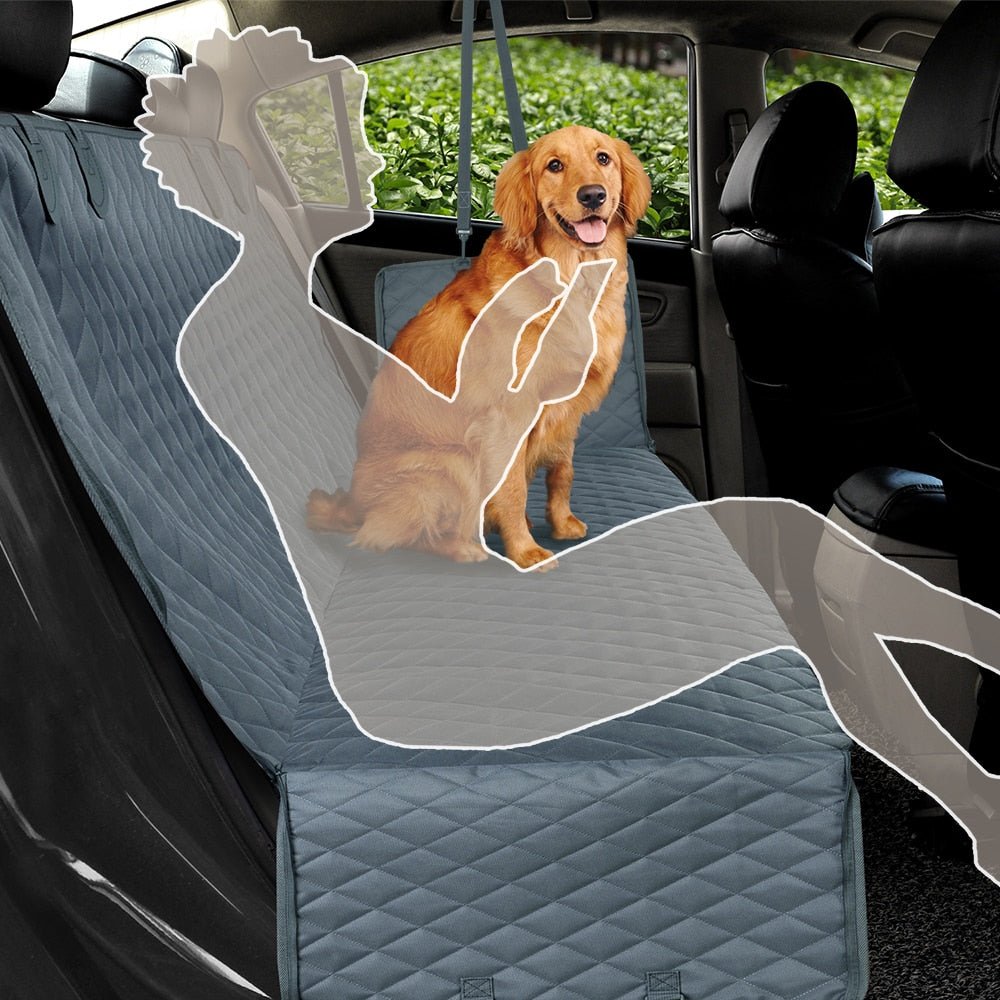 Waterproof Dog Car Seat Cover: Rear Seat Hammock & Safety Carrier Mat for Pet Travel - Annie Paw WearCar AccessaryAnniePaw Wear