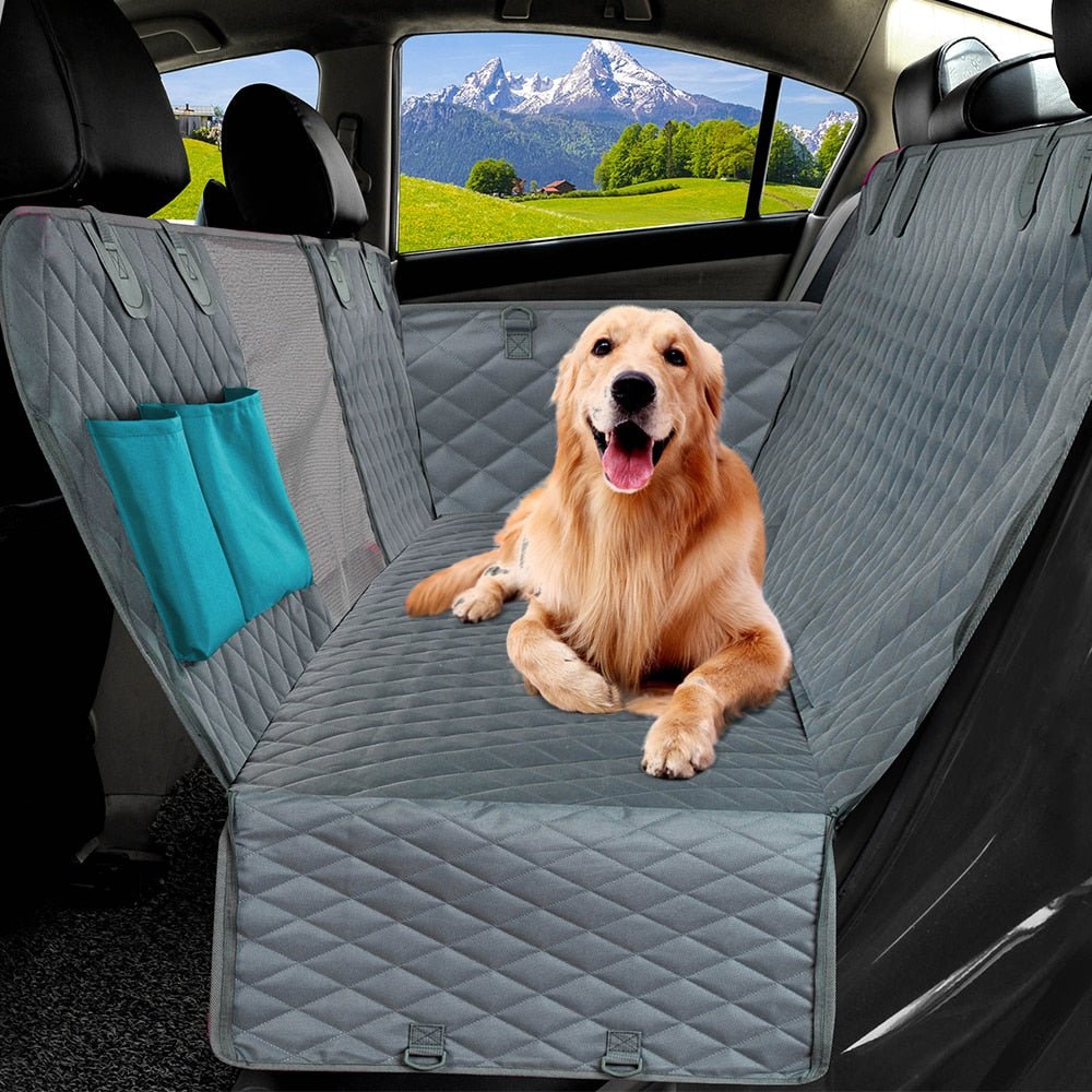 Waterproof Dog Car Seat Cover: Rear Seat Hammock & Safety Carrier Mat for Pet Travel - Annie Paw WearCar AccessaryAnniePaw Wear