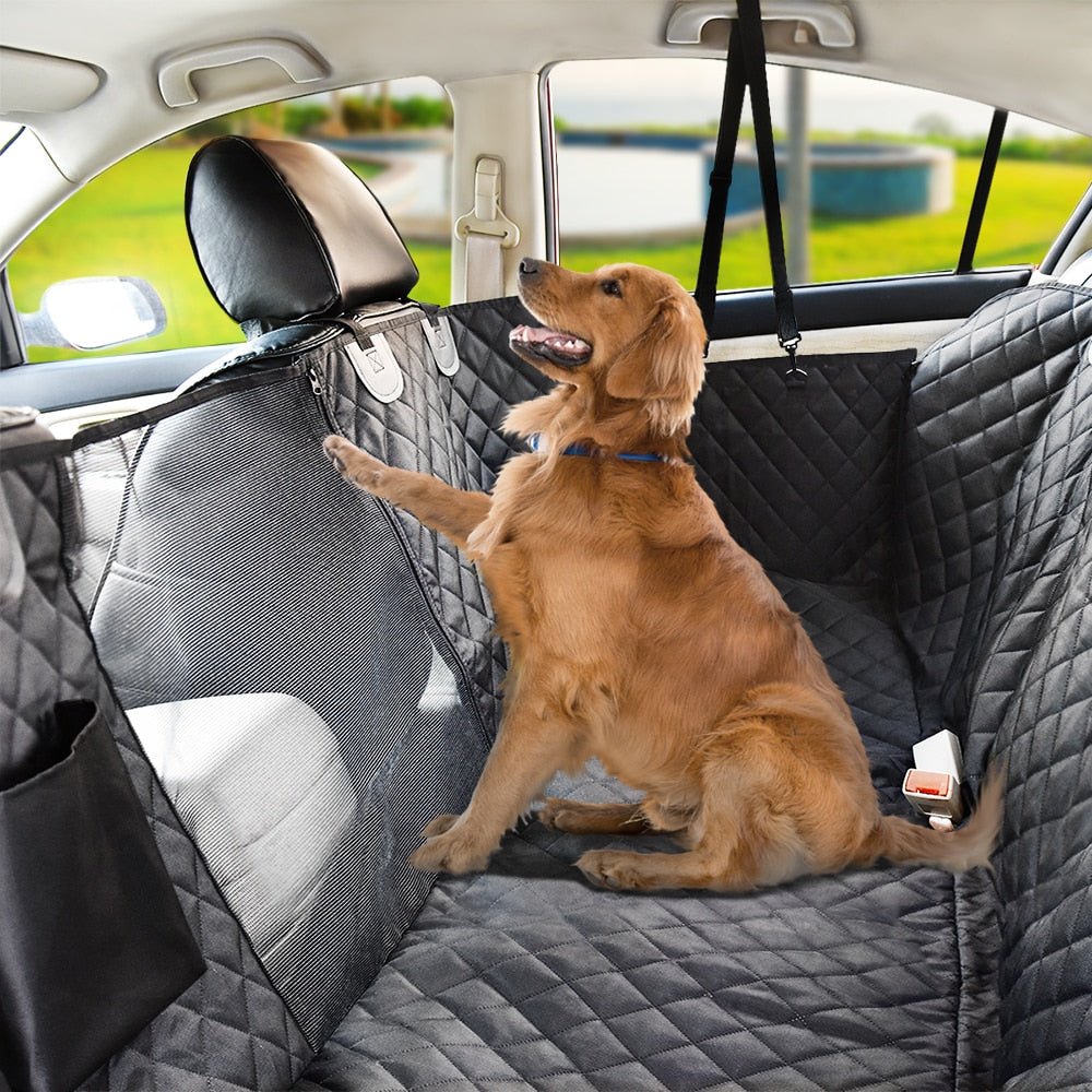 Waterproof Dog Car Seat Cover: Rear Seat Hammock & Safety Carrier Mat for Pet Travel - Annie Paw WearCar AccessaryAnniePaw Wear