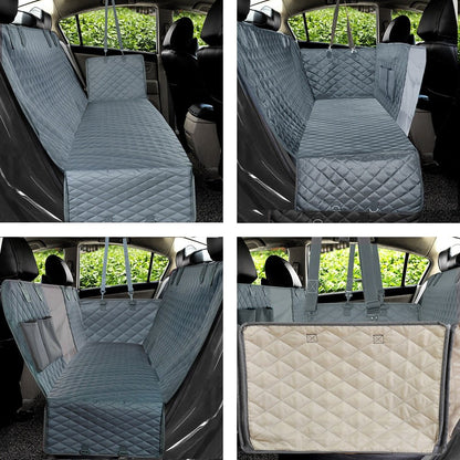 Waterproof Dog Car Seat Cover: Rear Seat Hammock & Safety Carrier Mat for Pet Travel - Annie Paw WearCar AccessaryAnniePaw Wear