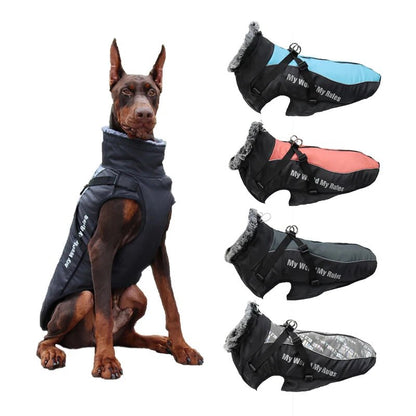 Waterproof Winter Dog Suit with Integrated Harness: Reflective, Windproof Coat for Large Dogs - Annie Paw WearWinter OutwearAnniePaw Wear