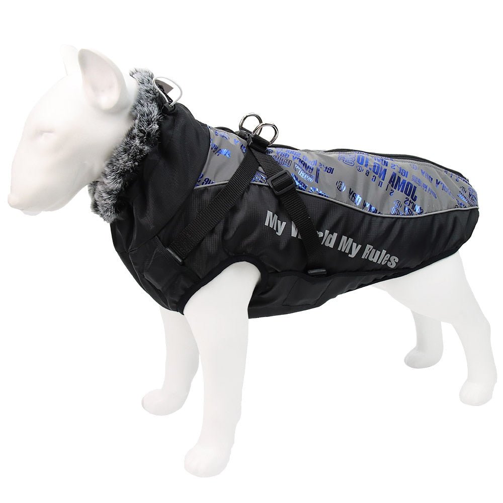 Waterproof Winter Dog Suit with Integrated Harness: Reflective, Windproof Coat for Large Dogs - Annie Paw WearWinter OutwearAnniePaw Wear