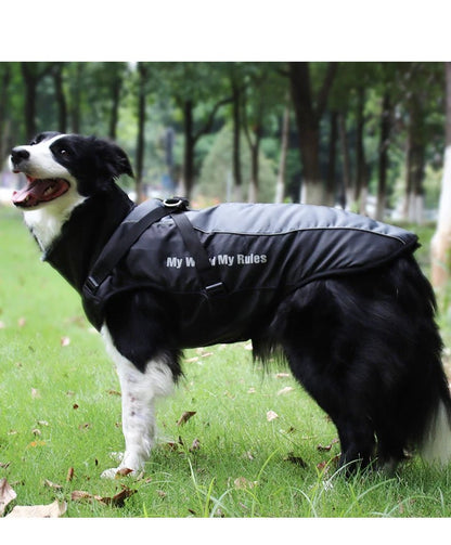 Waterproof Winter Dog Suit with Integrated Harness: Reflective, Windproof Coat for Large Dogs - Annie Paw WearWinter OutwearAnniePaw Wear