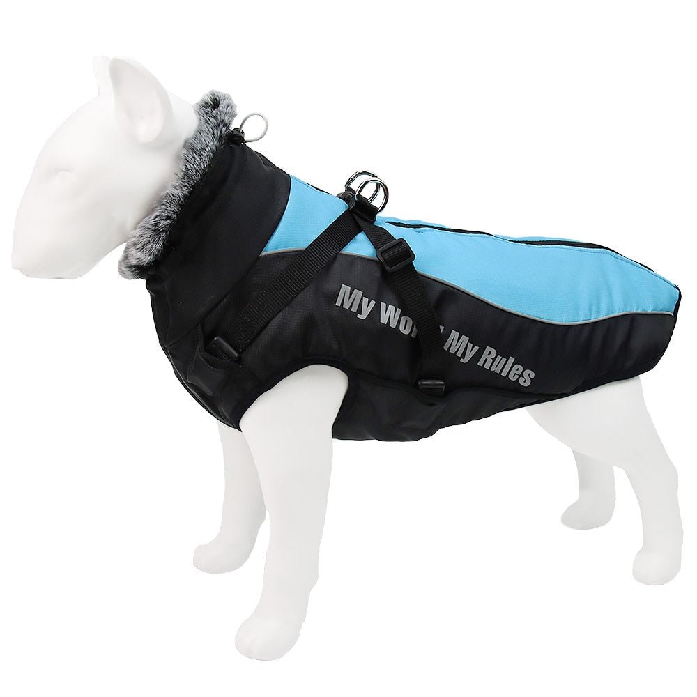 Waterproof Winter Dog Suit with Integrated Harness: Reflective, Windproof Coat for Large Dogs - Annie Paw WearWinter OutwearAnniePaw Wear