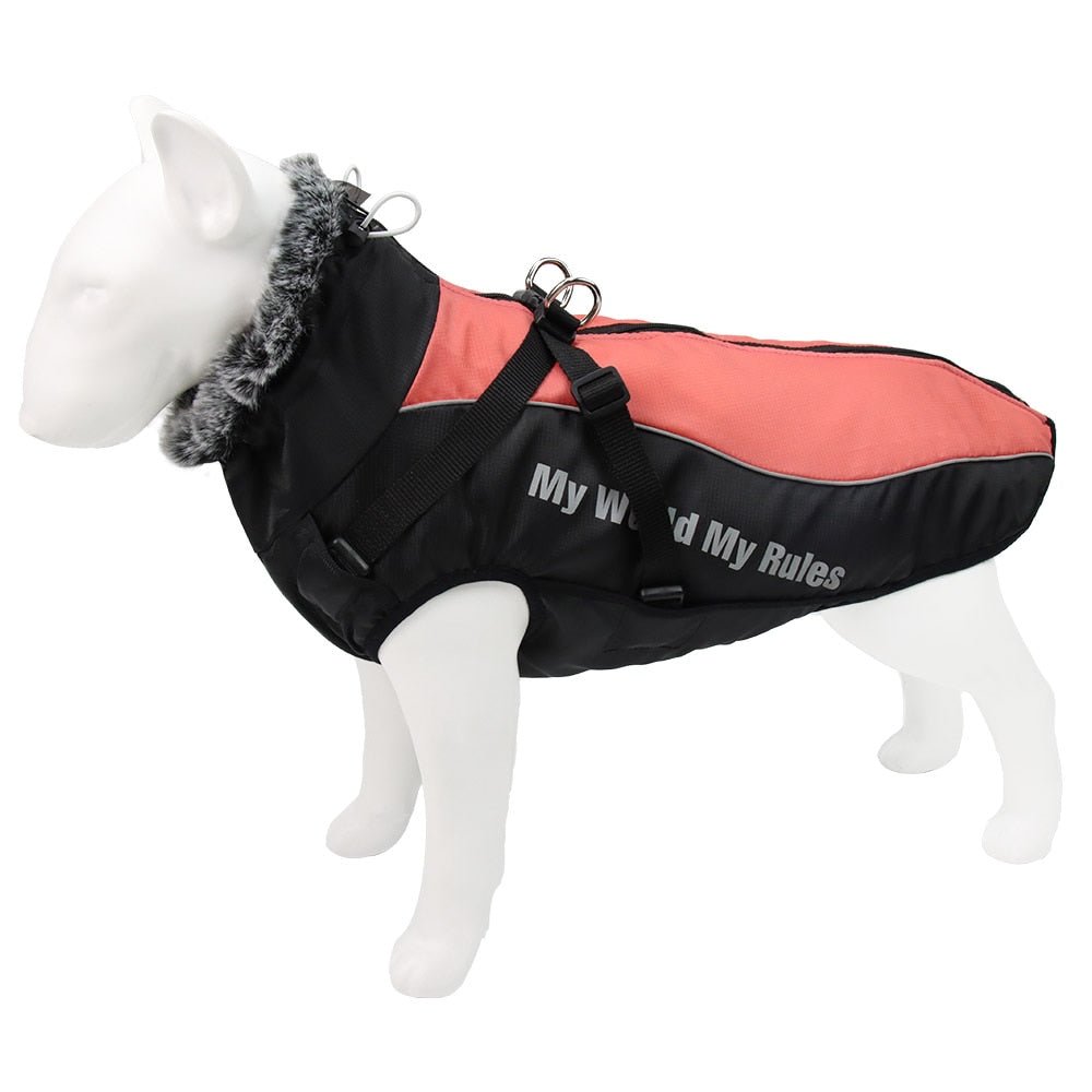 Waterproof Winter Dog Suit with Integrated Harness: Reflective, Windproof Coat for Large Dogs - Annie Paw WearWinter OutwearAnniePaw Wear