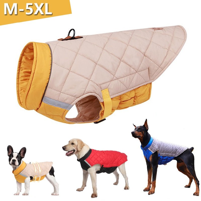 Waterproof Winter Dog Vest Jacket for Small to Large Dogs Warm Padded Coat for French Bulldog - Annie Paw WearWinter OutwearAnniePaw Wear