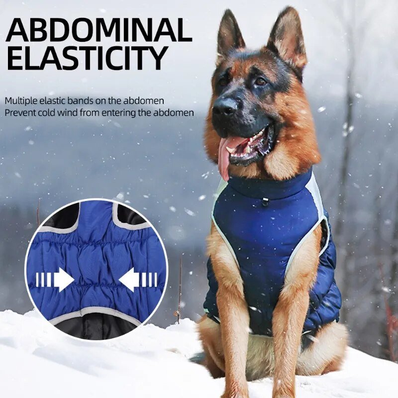 Winter Dog Clothes Windproof Warm Dogs Jacket Waterproof Reflective Dogs Vest For Medium Large Labrador Clothing Costume - Annie Paw WearWinter OutwearAnniePaw Wear