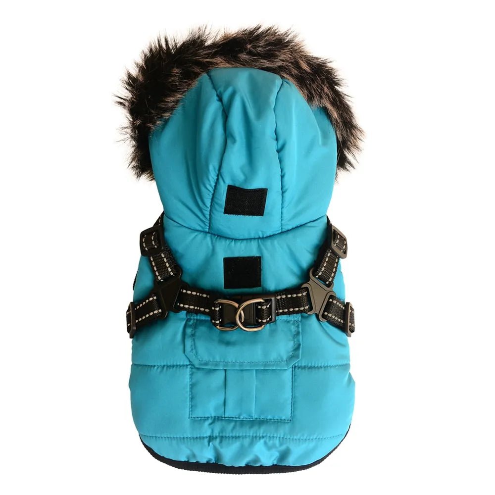 Winter Pet Dog Jacket with Harness Warm Dog Clothes for Small Medium Dogs Coats - Annie Paw WearWinter OutwearAnniePaw Wear