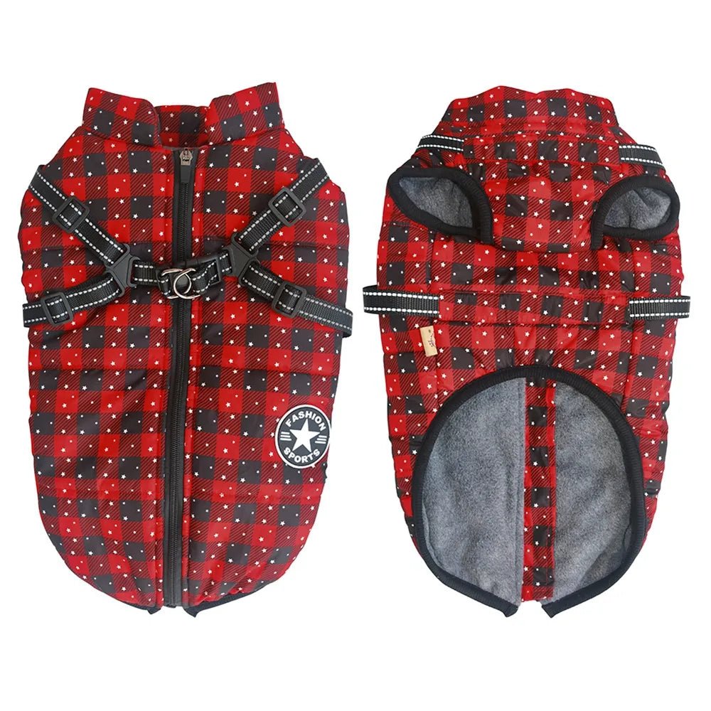 Winter Pet Dog Jacket with Harness Warm Dog Clothes for Small Medium Dogs Coats - Annie Paw WearWinter OutwearAnniePaw Wear