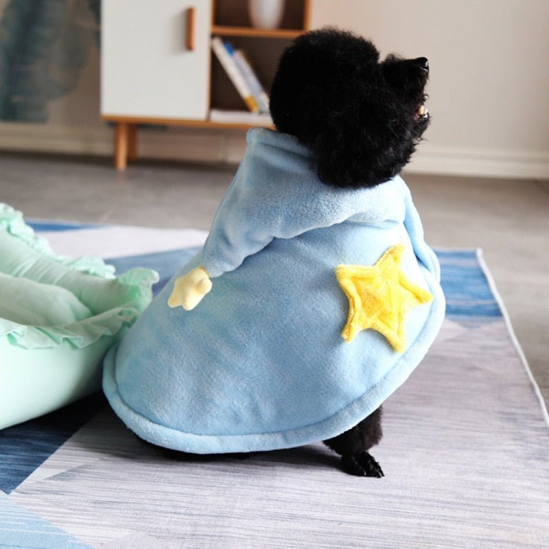 Winter Soft Flannel Blanket with Hood for Cat Dog Thickened Night Robe Pajamas Coat Nightwear - Annie Paw WearHome Dog WearAnniePaw Wear