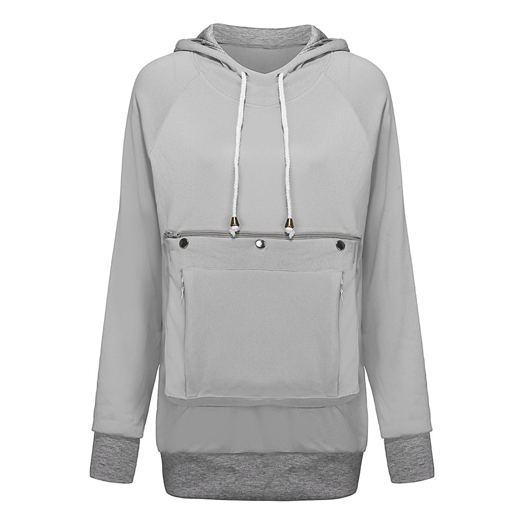 Hoodie with zipper online pouch